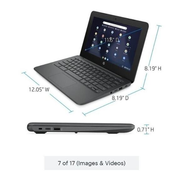HP 11.6" Chromebook Intel Celeron 4GB 32GB eMMC - Picture 4 of 6